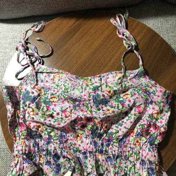 New! Brave Soul Aona Cropped Button front Cami in Ditsy Floral Print - Picture 8 of 10